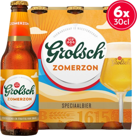 Grolsch Zomerzon 6-pack met flesjes van 30cl