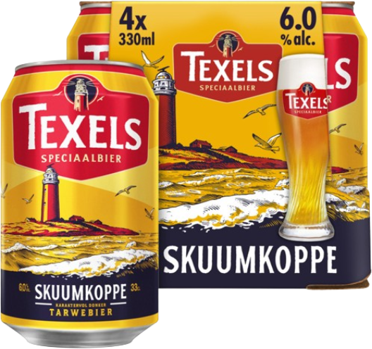Texels Skuumkoppe 4-pack met blikjes van 33cl