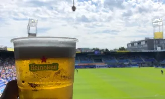 Bier in het voetbalstadion